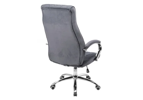 Компьютерное кресло Monte dark grey 11905 Woodville, серый/велюр, ножки/металл/хром, размеры - *1250***650*720 фото 4