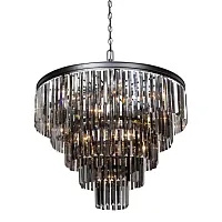 Люстра подвесная V1806-1/8+4+4+1 Vitaluce серая чёрная на 17 ламп, основание чёрное в стиле классический современный 