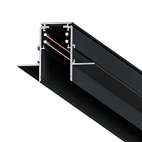 Шинопровод магнитный встраиваемый 1м Linea-Accessories A471106 Arte Lamp чёрный в стиле современный для светильников серии Linea-Accessories linea магнитная шинопровод встраиваемый