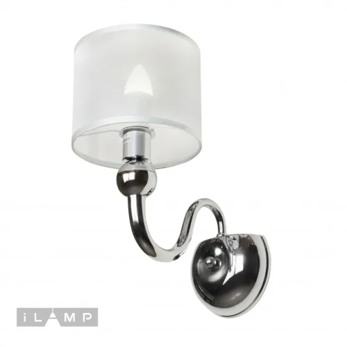 Бра Spring RM1690/1W CR iLamp белый на 1 лампу, основание хром в стиле современный американский фото 3