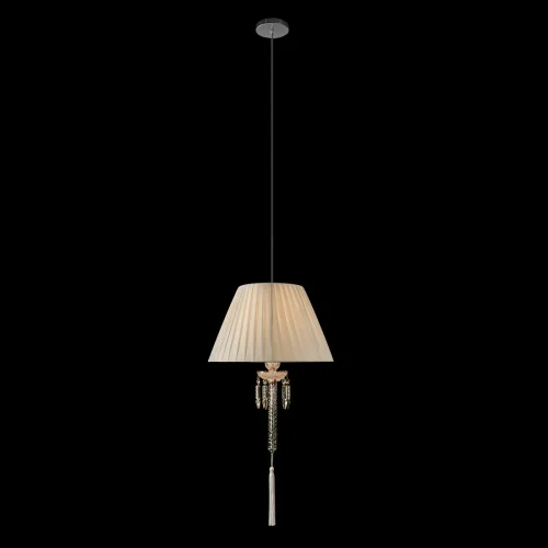 Светильник подвесной Zenith 10210P/B White LOFT IT белый на 1 лампу, основание хром прозрачное в стиле классический арт-деко фото 2