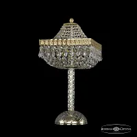 Настольная лампа 19012L4/H/25IV G Bohemia Ivele Crystal прозрачная 4 лампы, основание золотое металл в стиле классика sp