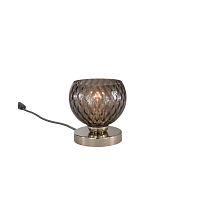 Настольная лампа P 10003/1 Reccagni Angelo чёрная серая 1 лампа, основание никель металл в стиле классический современный 