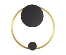 Бра LED Эрин 08433,36-19 Kink Light латунь чёрный 1 лампа, основание латунь в стиле современный хай-тек кольца