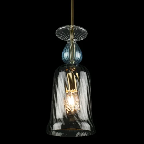 Светильник подвесной Candy 10037B LOFT IT серый чёрный 1 лампа, основание золотое в стиле современный арт-деко выдувное фото 7