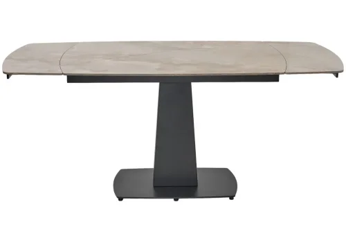 Керамический стол Balde 120 gloss amber jade solid ceramic / black 593879 Woodville столешница бежевая из керамика фото 4