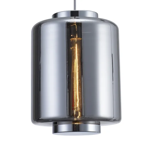 Светильник подвесной лофт JARRAS 6194 Mantra серый 1 лампа, основание хром серое в стиле лофт выдувное фото 3