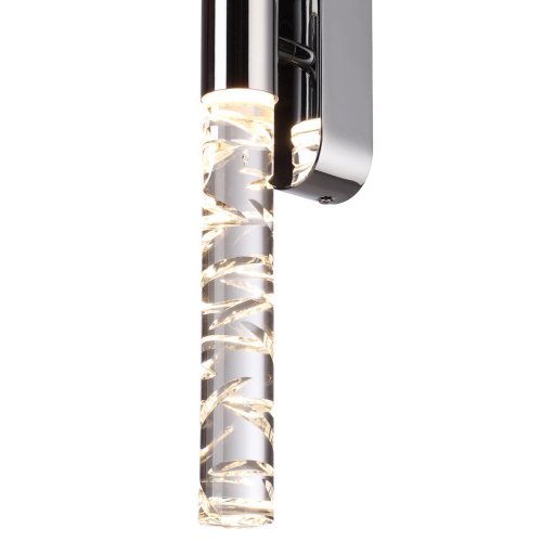 Бра LED Pilar 7146/10WL Odeon Light прозрачный на 1 лампу, основание хром в стиле современный классический трубочки фото 5