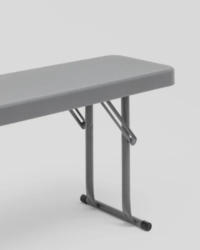Скамейка складная 152*25*42см, серая УТ000040167 Stool Group, серый/, ножки/металл/серый, размеры - ***** фото 4