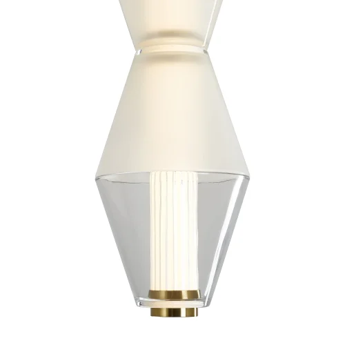 Светильник подвесной LED Plum FR6137PL-L6BT1 Freya белый прозрачный 1 лампа, основание латунь в стиле современный арт-деко  фото 3