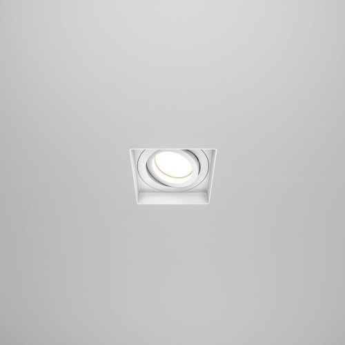 Светильник точечный Atom DL003-01-W Maytoni белый 1 лампа, основание белое в стиле современный хай-тек для затирки фото 4