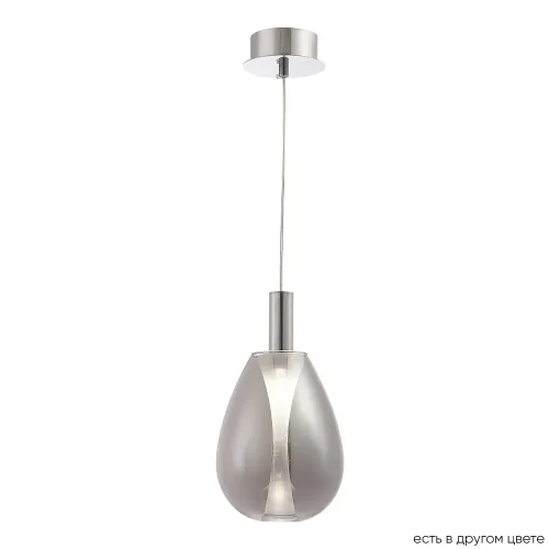 Светильник подвесной LED GAUDI SP4W LED SMOKE Crystal Lux серый на 1 лампу, основание хром в стиле современный 