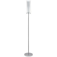 Торшер напольный  PINTO 89836 Eglo  прозрачный белый 1 лампа, основание серое хром в стиле современный
