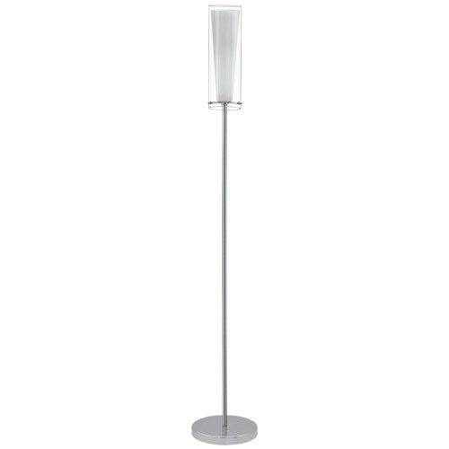 Торшер напольный  PINTO 89836 Eglo  прозрачный белый 1 лампа, основание серое хром в стиле современный
