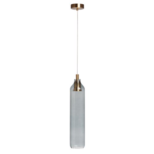 Светильник подвесной Кьянти 720012201 DeMarkt серый 1 лампа, основание латунь бронзовое в стиле современный 