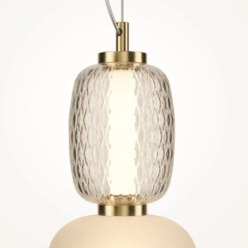 Бра LED Pattern MOD267WL-L18G3K Maytoni белый прозрачный на 1 лампу, основание золотое в стиле современный арт-деко фото 10