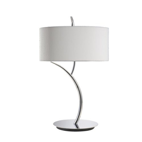 Настольная лампа EVE CROMO - P. CREMA 1137 Mantra белая 2 лампы, основание хром металл в стиле современный 