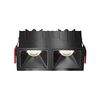 Светильник точечный LED Alfa LED DL043-02-10W4K-SQ-B-1 Maytoni чёрный на 1 лампу, основание чёрное в стиле современный хай-тек прямоугольный