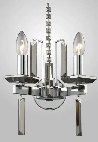 Бра MARRON AP2 CHROME Crystal Lux без плафона на 2 лампы, основание хром в стиле современный  фото 2