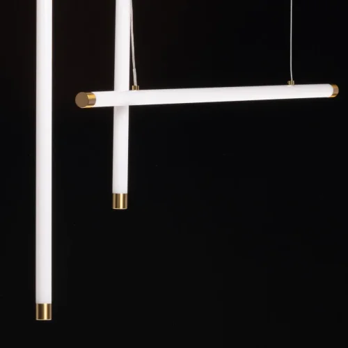 Светильник подвесной LED с пультом Ральф 675015704 DeMarkt белый 1 лампа, основание латунь в стиле хай-тек с пультом фото 7
