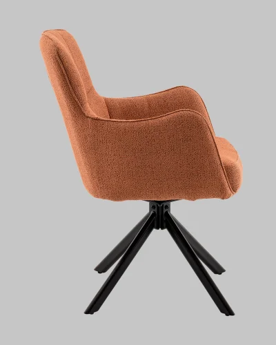 Стул обеденный Eima,  терракотовый УТ000040783 Stool Group, терракотовый/рогожка, ножки/металл/чёрный, размеры - *860**** фото 4