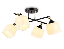 Люстра потолочная TR303084 Ambrella light белая на 4 лампы, основание чёрное в стиле современный 