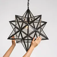 Светильник подвесной Star 101314-26 ImperiumLoft прозрачный 1 лампа, основание чёрное в стиле модерн 