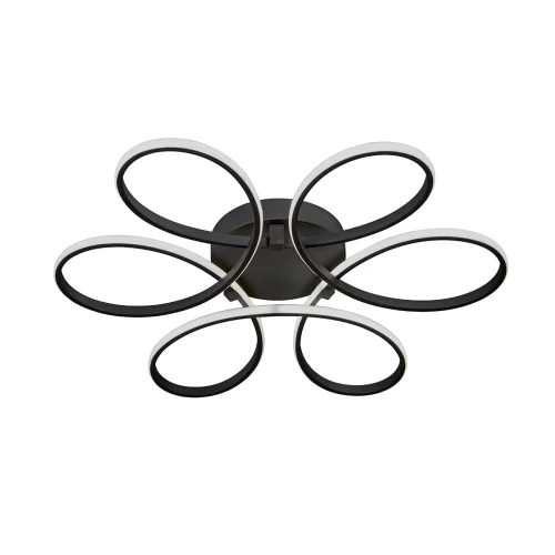 Светильник потолочный LED V4610-1/6PL Vitaluce без плафона на 1 лампу, основание чёрное в стиле хай-тек 