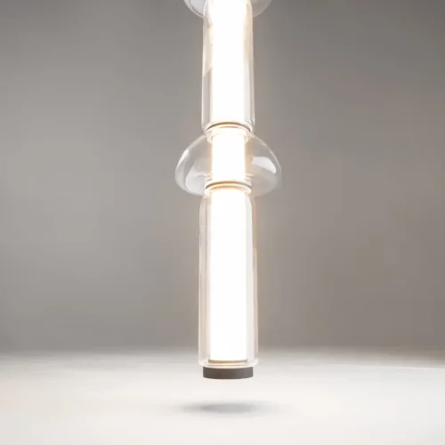 Светильник подвесной LED Cosmo MOD210PL-L39B3K Maytoni белый прозрачный на 1 лампу, основание чёрное в стиле современный хай-тек фото 6