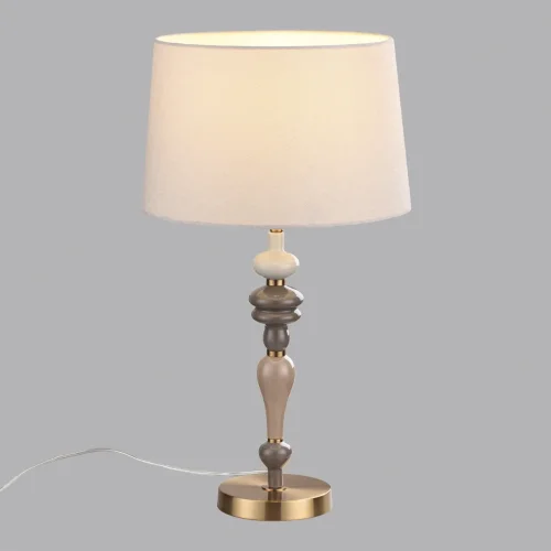 Настольная лампа Homi 5040/1T Odeon Light бежевая 1 лампа, основание античное бронза керамика металл в стиле современный  фото 4