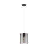 Светильник подвесной Cadaques 1 98585 Eglo чёрный серый 1 лампа, основание чёрное в стиле модерн 