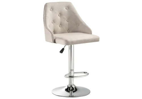 Барный стул Laguna cream fabric 1635 Woodville, кремовый/ткань, ножки/металл/хром, размеры - *1160***520*480