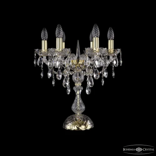 Настольная лампа 1415L/6/141-47 G Bohemia Ivele Crystal без плафона 6 ламп, основание золотое металл хрусталь в стиле классический sp