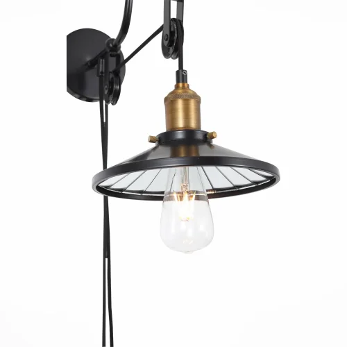 Бра лофт Curiosita  SL270.401.01 ST-Luce коричневый на 1 лампа, основание коричневое в стиле лофт  фото 4