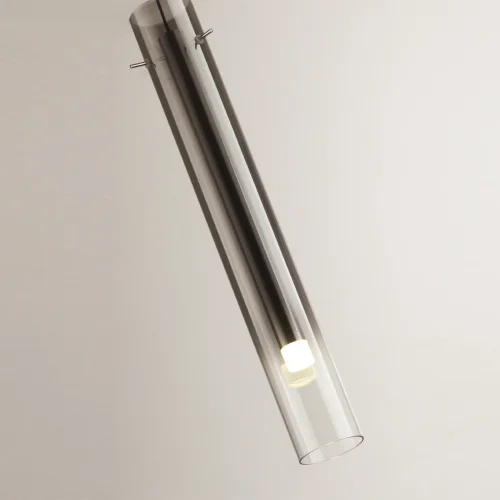 Светильник подвесной LED Shiny 5061/5LA Odeon Light серый чёрный 1 лампа, основание хром серебряное в стиле современный трубочки фото 5