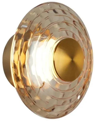 Бра LED Claros 4641-1W Favourite янтарный на 1 лампу, основание латунь в стиле современный 