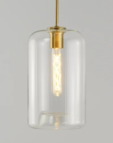 Светильник подвесной Scrum V2140-P Moderli прозрачный 1 лампа, основание чёрное в стиле современный лофт  фото 4