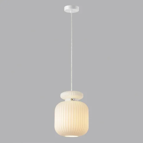 Светильник подвесной Jugi 5042/1C Odeon Light белый 1 лампа, основание белое в стиле современный выдувное фото 4
