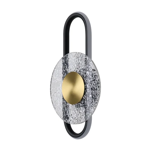 Бра LED Drip FR6173WL-L12B Freya прозрачный на 1 лампу, основание чёрное в стиле современный хай-тек фото 3