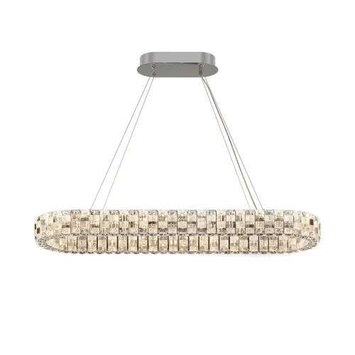 Люстра подвесная LED Castello MOD335PL-L35CH3K Maytoni прозрачная на 1 лампу, основание хром в стиле современный 