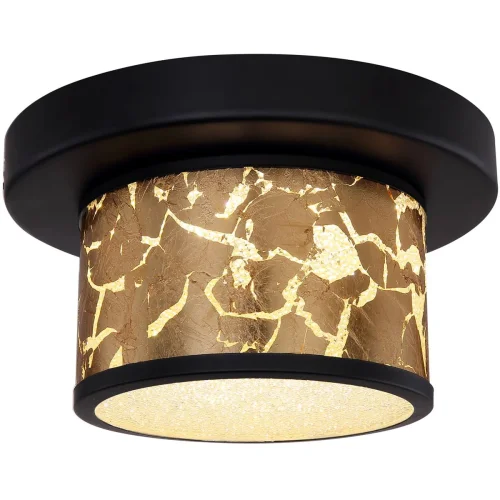 Светильник потолочный LED Potti 49367-12D Globo золотой 1 лампа, основание чёрное в стиле современный 