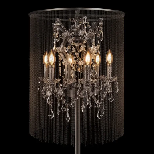 Торшер Vaille Crystal 10450F LOFT IT цепочки графит на 6 ламп, основание графит в стиле арт-деко фото 3