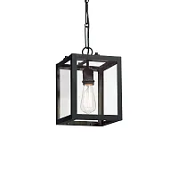 Светильник подвесной лофт IGOR SP1 Ideal Lux прозрачный на 1 лампу, основание чёрное в стиле лофт 