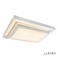 Люстра потолочная LED с пультом Summery B8015-152W/1000*700 WH iLedex белая на 1 лампа, основание белое в стиле современный хай-тек с пультом квадраты