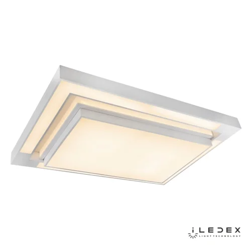 Люстра потолочная LED с пультом Summery B8015-152W/1000*700 WH iLedex белая на 1 лампу, основание белое в стиле хай-тек современный с пультом квадраты