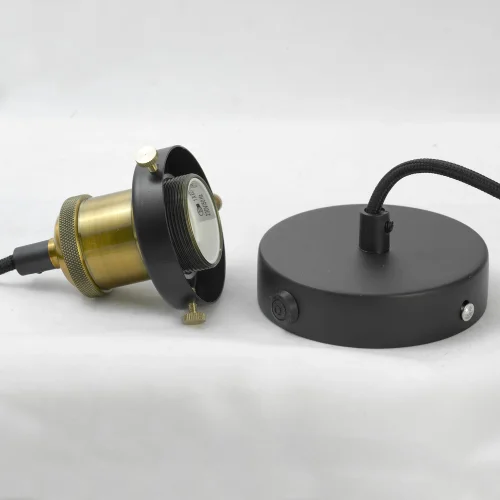 Светильник подвесной лофт LSP-9606 Lussole прозрачный 1 лампа, основание чёрное в стиле лофт  фото 6