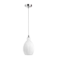 Светильник подвесной Storzo 4775/1 Odeon Light белый 1 лампа, основание хром в стиле современный 