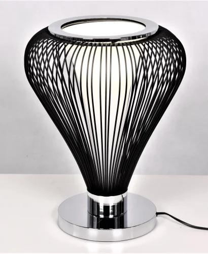 Настольная лампа Martines LDT 8321 Lumina Deco чёрная на 1 лампу, основание чёрное металл в стиле современный 