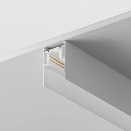 Шинопровод трек накладной 3м Magnetic track system Gravity TRX010-413W Maytoni белый в стиле современный для светильников серии Magnetic track system Gravity шинопровод подвесной накладной gravity магнитная магнитный фото 4