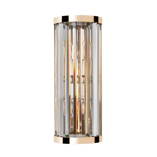 Бра Fortuna A1069AP-2GO Arte Lamp прозрачный на 2 лампы, основание золотое в стиле современный 